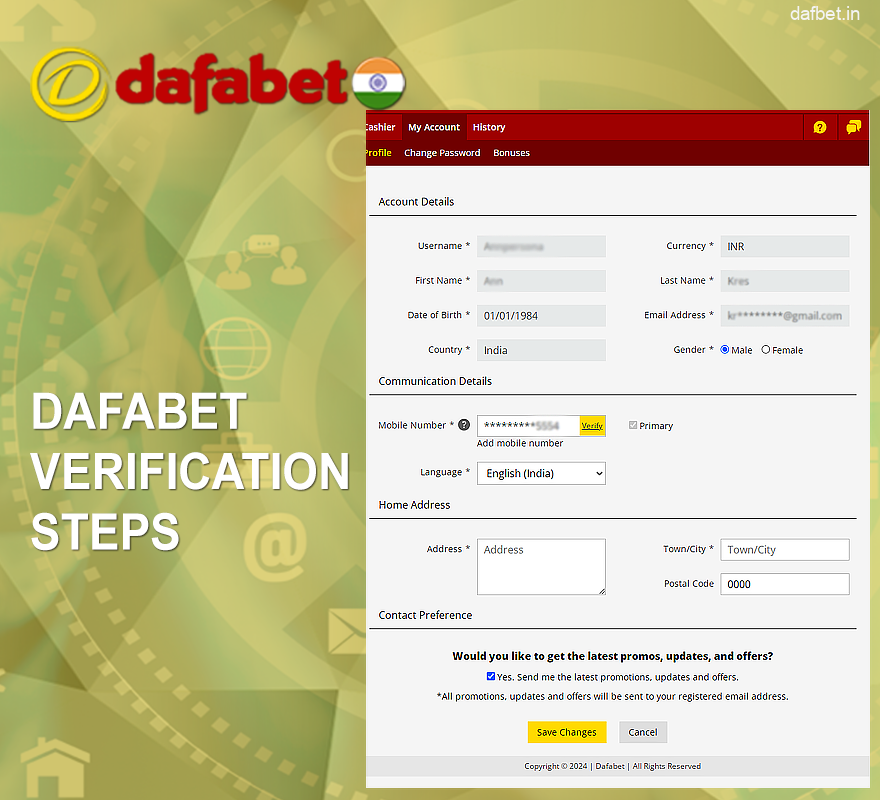 How to verify your Dafabet account