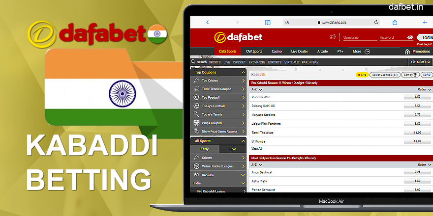 Dafabet Kabaddi Betting for Players from India