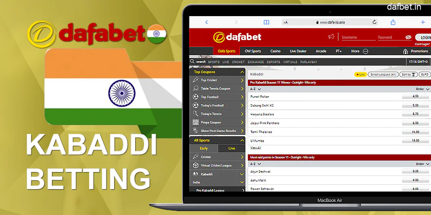Dafabet Kabaddi Betting for Players from India
