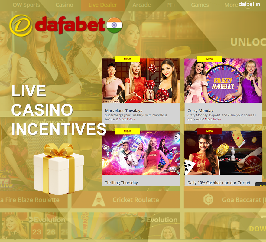 Dafabet Live Casino Bonus Offers