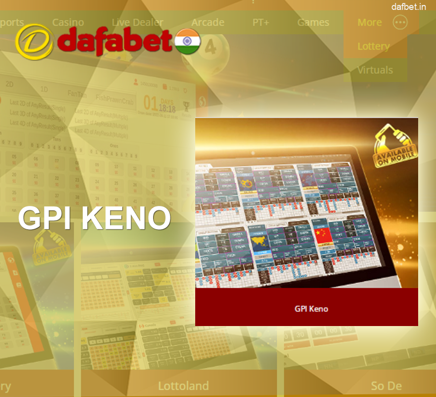 Play GPI Keno at Dafabet