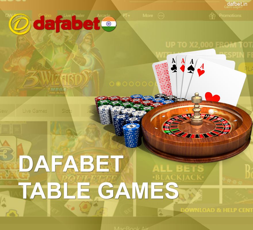 Variety of Dafabet Table Games in India