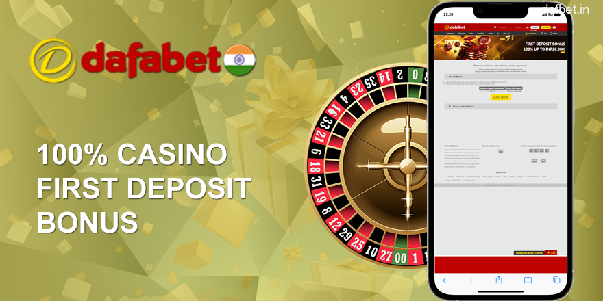 100% Casino First Deposit Bonus on Dafabet