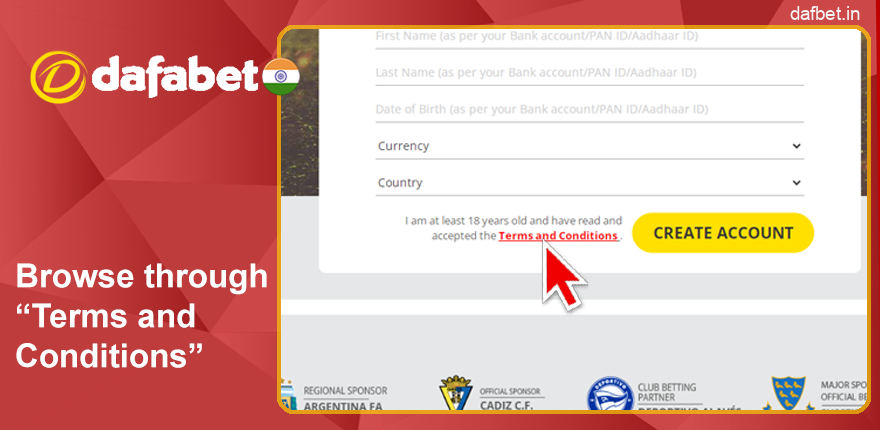 Agree To The Dafabet Brand Terms And Conditions