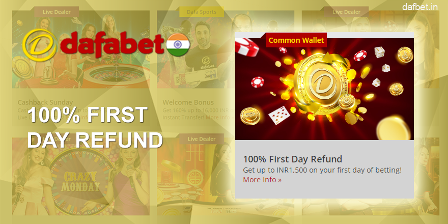 Dafabet First Day Refund In India