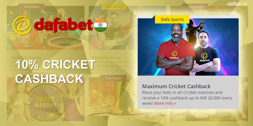 Dafabet Cricket Cashback In India